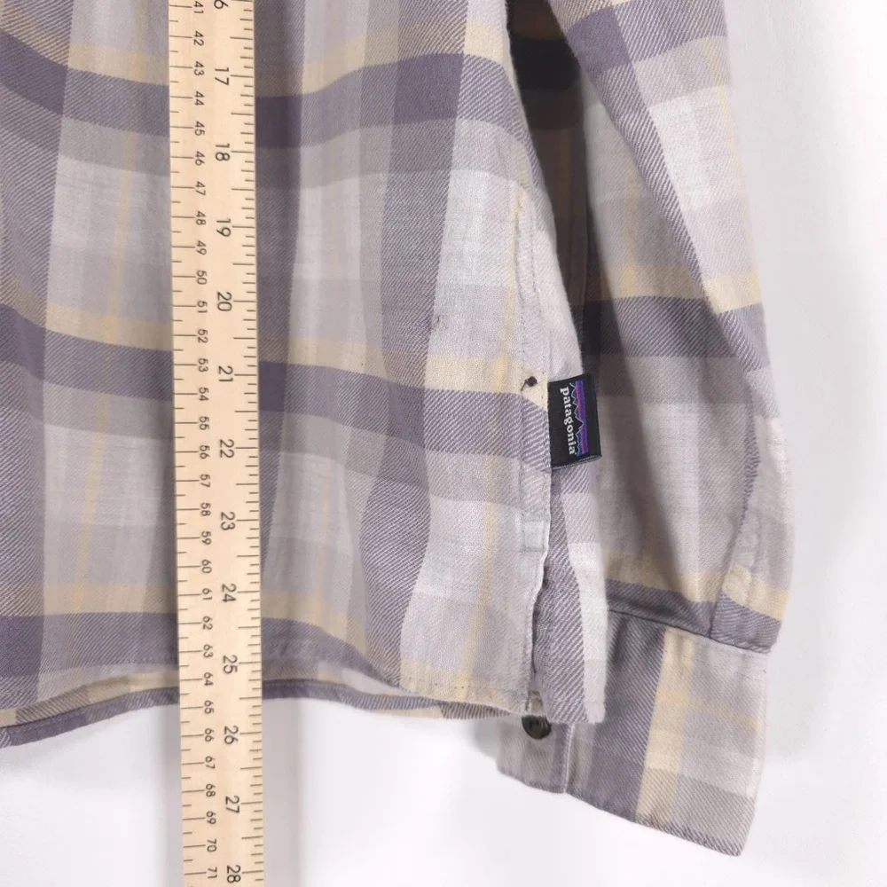 Patagonia Women’s ORGANIC COTTON LS Shirt Windowpane ST.53875FA19‎ Size 10 - Picture 3 of 10